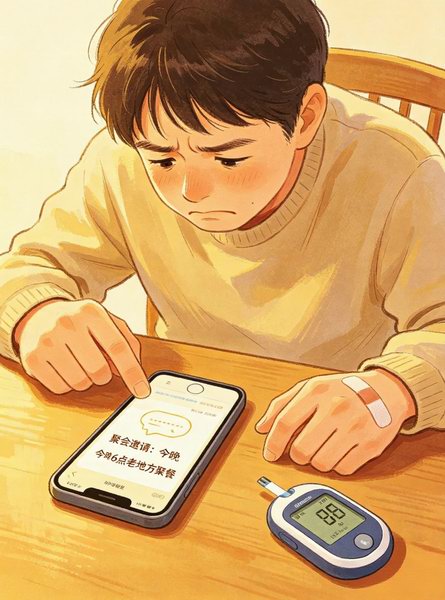 怕聚会忌甜食，糖尿病让人变自卑